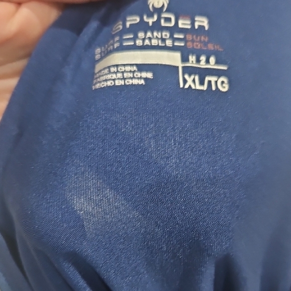 Spyder Navy Long Sleeve with Blue Spider Logo XL - Picture 8 of 8